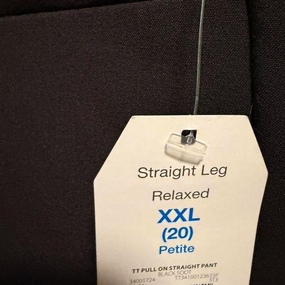 Time & Tru Black Women's straight leg relaxed fit Pants 20 petite - Picture 5 of 6